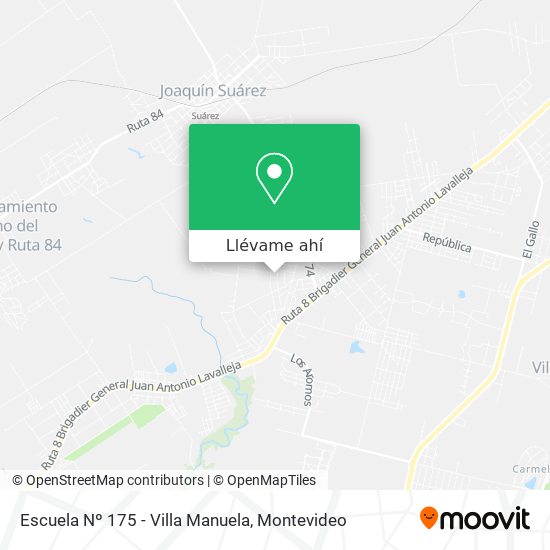 Mapa de Escuela Nº 175 - Villa Manuela