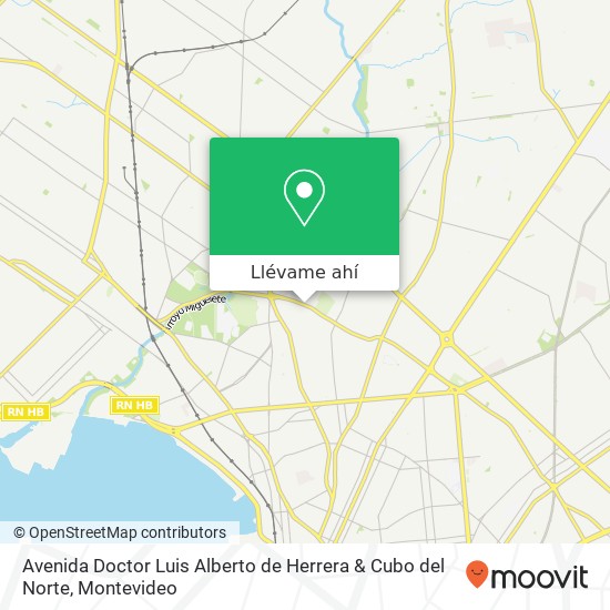 Mapa de Avenida Doctor Luis Alberto de Herrera & Cubo del Norte