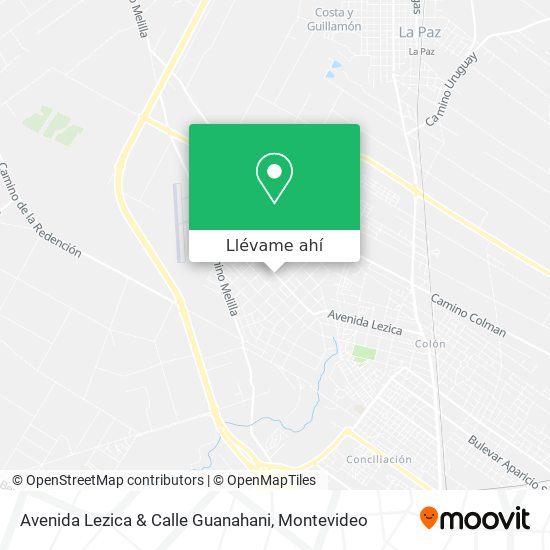 Mapa de Avenida Lezica & Calle Guanahani