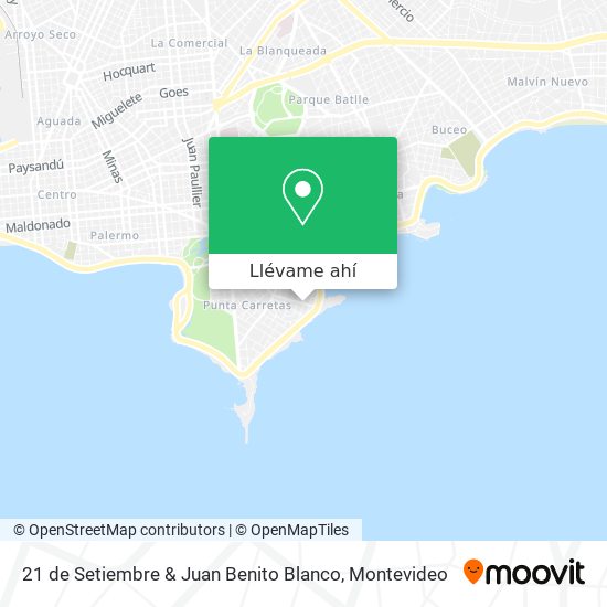 Mapa de 21 de Setiembre & Juan Benito Blanco