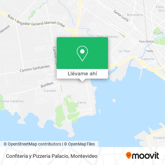 Mapa de Confiteria y Pizzeria Palacio