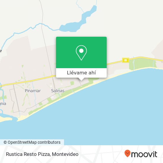 Mapa de Rustica Resto Pizza, Avenida de la Costa Marindia, Canelones, 15104