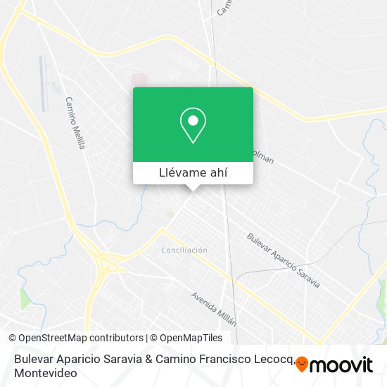 Mapa de Bulevar Aparicio Saravia & Camino Francisco Lecocq