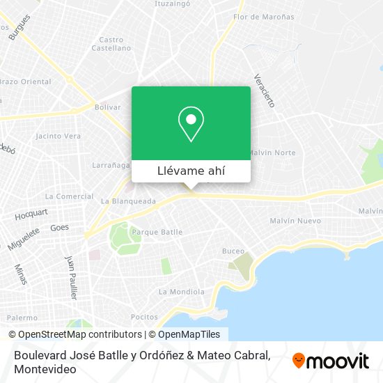 Mapa de Boulevard José Batlle y Ordóñez & Mateo Cabral