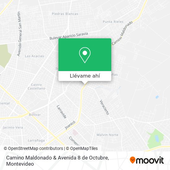 Mapa de Camino Maldonado & Avenida 8 de Octubre