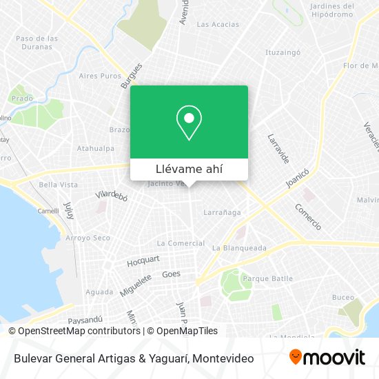 Mapa de Bulevar General Artigas & Yaguarí