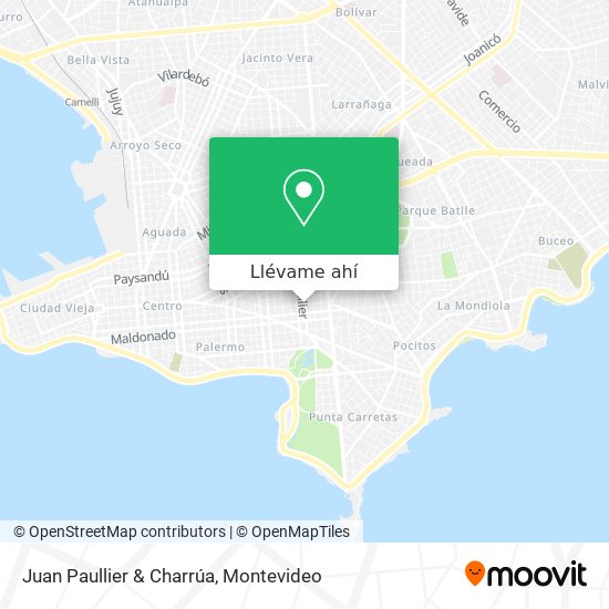 Mapa de Juan Paullier & Charrúa