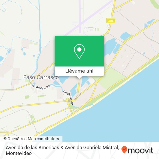 Mapa de Avenida de las Américas & Avenida Gabriela Mistral