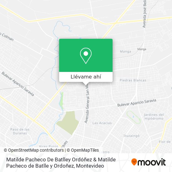 Mapa de Matilde Pacheco De Batlley Ordóñez & Matilde Pacheco de Batlle y Ordoñez