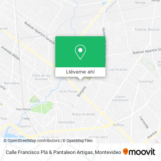 Mapa de Calle Francisco Plá & Pantaleon Artigas