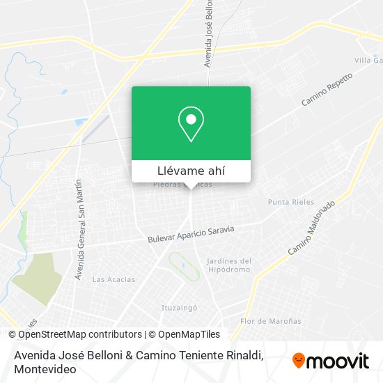 Mapa de Avenida José Belloni & Camino Teniente Rinaldi