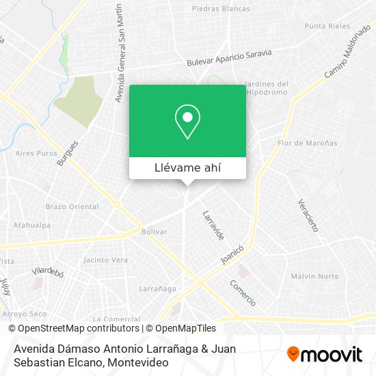 Mapa de Avenida Dámaso Antonio Larrañaga & Juan Sebastian Elcano