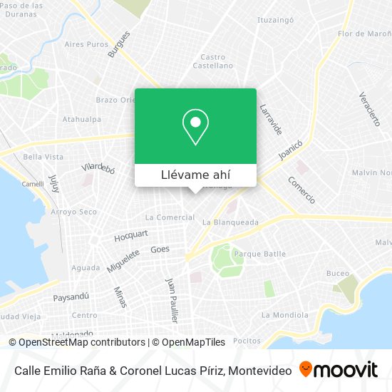 Mapa de Calle Emilio Raña & Coronel Lucas Píriz