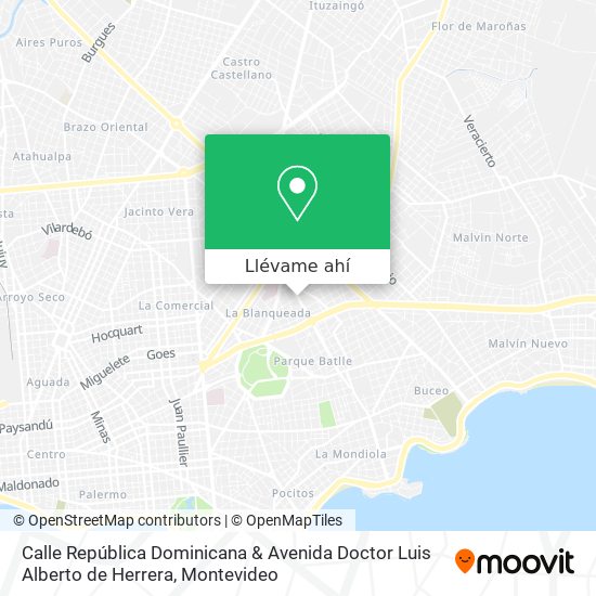 Mapa de Calle República Dominicana & Avenida Doctor Luis Alberto de Herrera