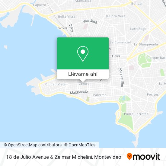 Mapa de 18 de Julio Avenue & Zelmar Michelini
