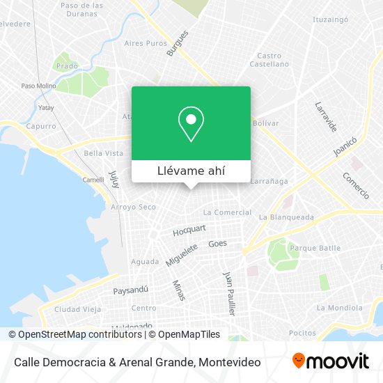 Mapa de Calle Democracia & Arenal Grande