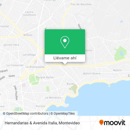 Mapa de Hernandarias & Avenida Italia