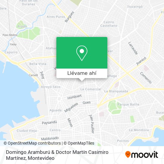 Mapa de Domingo Aramburú & Doctor Martín Casimiro Martínez