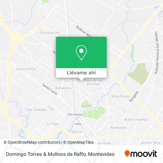 Mapa de Domingo Torres & Molinos de Raffo