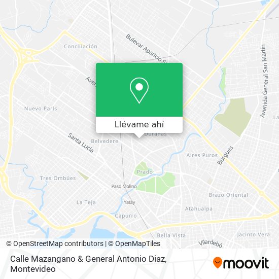 Mapa de Calle Mazangano & General Antonio Diaz