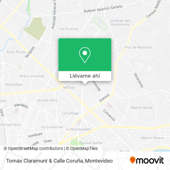 Mapa de Tomás Claramunt & Calle Coruña