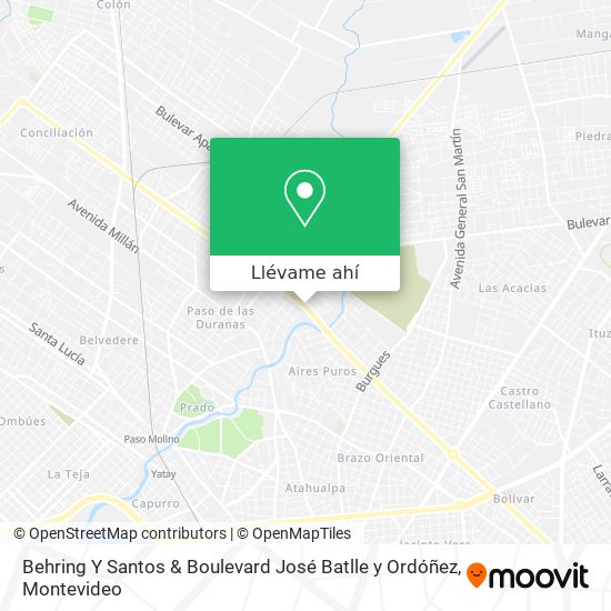 Mapa de Behring Y Santos & Boulevard José Batlle y Ordóñez