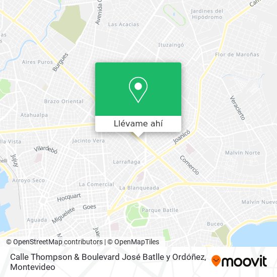 Mapa de Calle Thompson & Boulevard José Batlle y Ordóñez