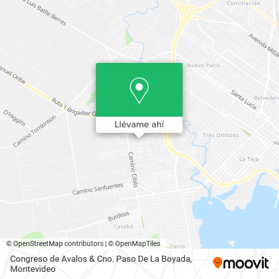 Mapa de Congreso de Avalos & Cno. Paso De La Boyada