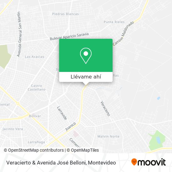 Mapa de Veracierto & Avenida José Belloni