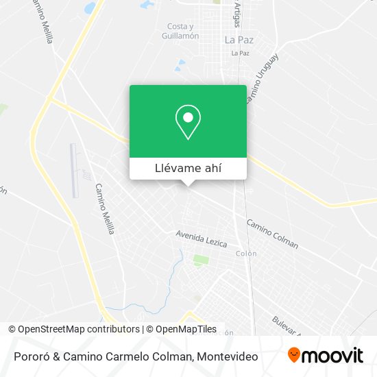 Mapa de Pororó & Camino Carmelo Colman