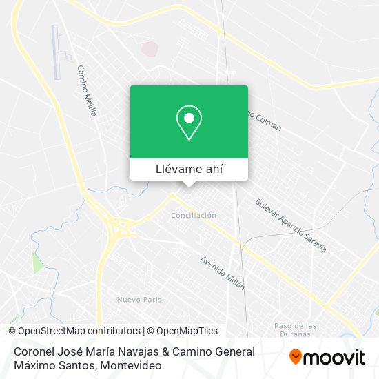 Mapa de Coronel José María Navajas & Camino General Máximo Santos