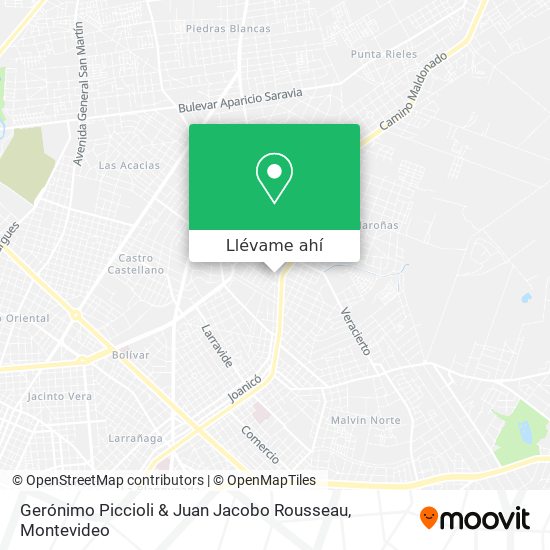 Mapa de Gerónimo Piccioli & Juan Jacobo Rousseau