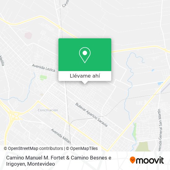 Mapa de Camino Manuel M. Fortet & Camino Besnes e Irigoyen