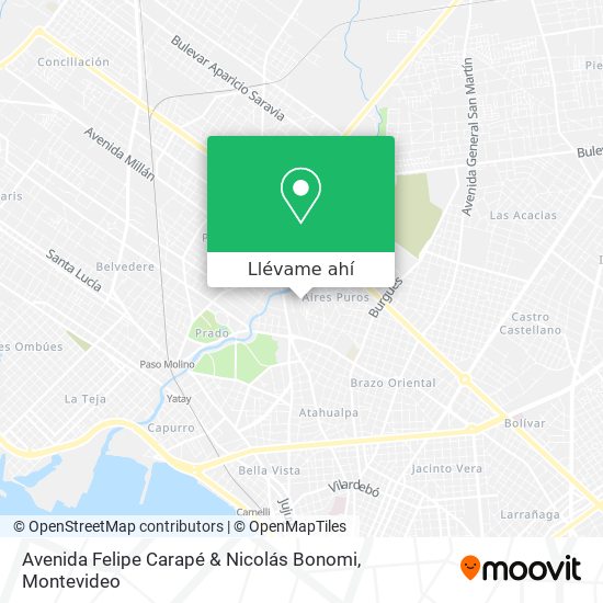Mapa de Avenida Felipe Carapé & Nicolás Bonomi