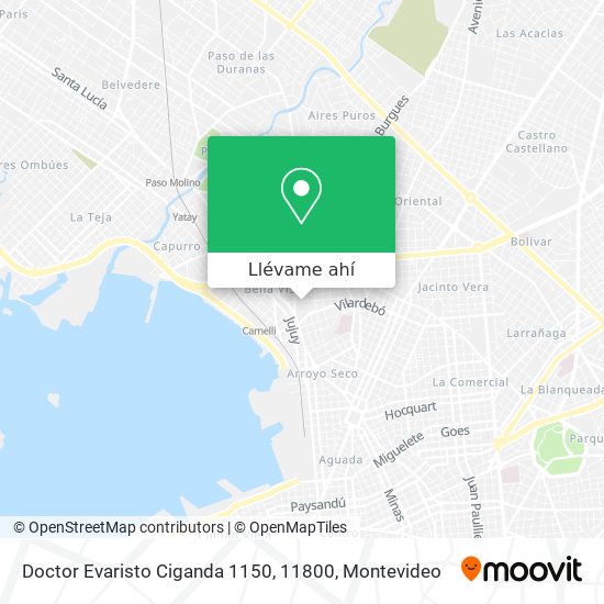 Mapa de Doctor Evaristo Ciganda 1150, 11800