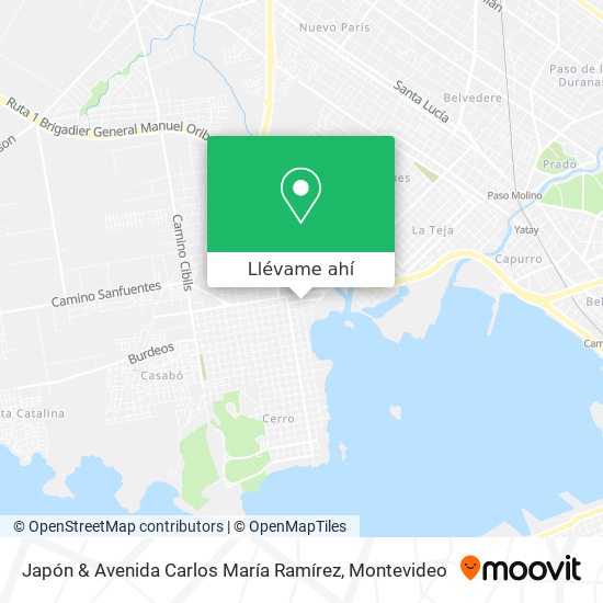 Mapa de Japón & Avenida Carlos María Ramírez