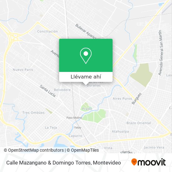Mapa de Calle Mazangano & Domingo Torres