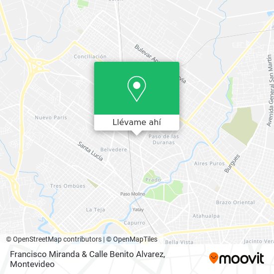 Mapa de Francisco Miranda & Calle Benito Alvarez