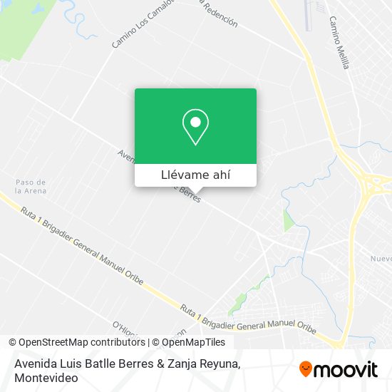 Mapa de Avenida Luis Batlle Berres & Zanja Reyuna
