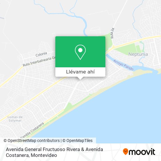 Mapa de Avenida General Fructuoso Rivera & Avenida Costanera