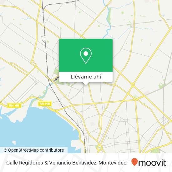Mapa de Calle Regidores & Venancio Benavídez