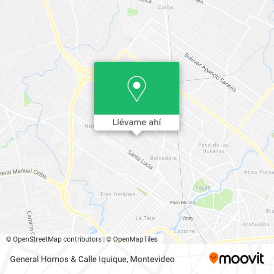Mapa de General Hornos & Calle Iquique