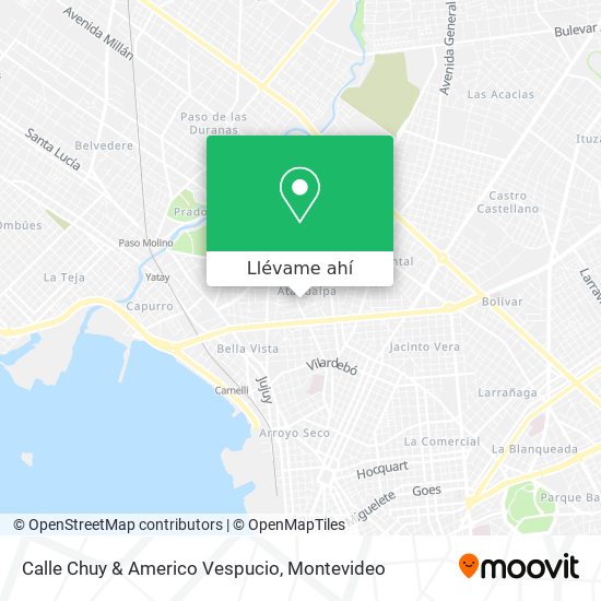Mapa de Calle Chuy & Americo Vespucio