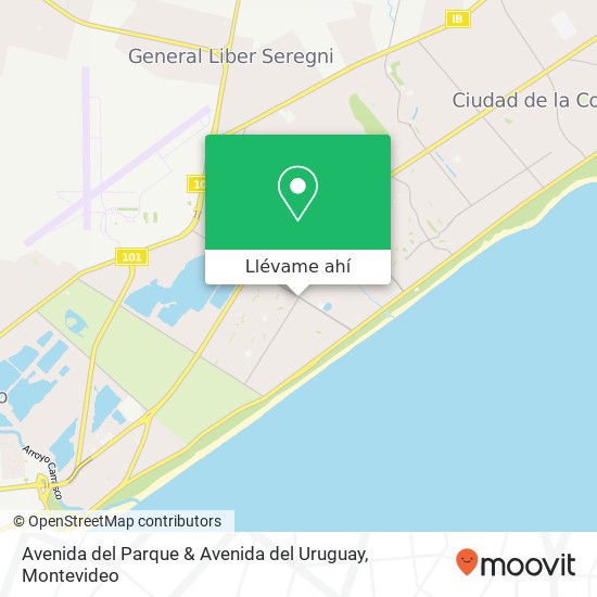 Mapa de Avenida del Parque & Avenida del Uruguay