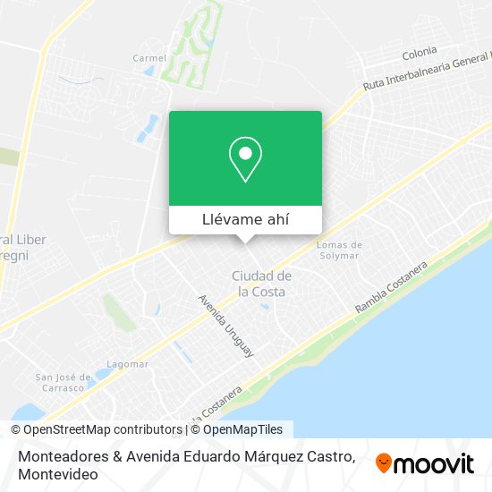 Mapa de Monteadores & Avenida Eduardo Márquez Castro