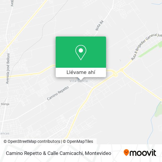 Mapa de Camino Repetto & Calle Camicachi