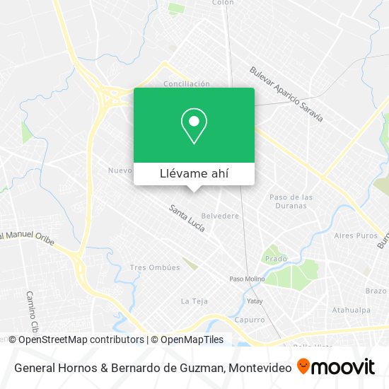 Mapa de General Hornos & Bernardo de Guzman
