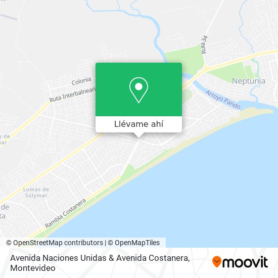 Mapa de Avenida Naciones Unidas & Avenida Costanera