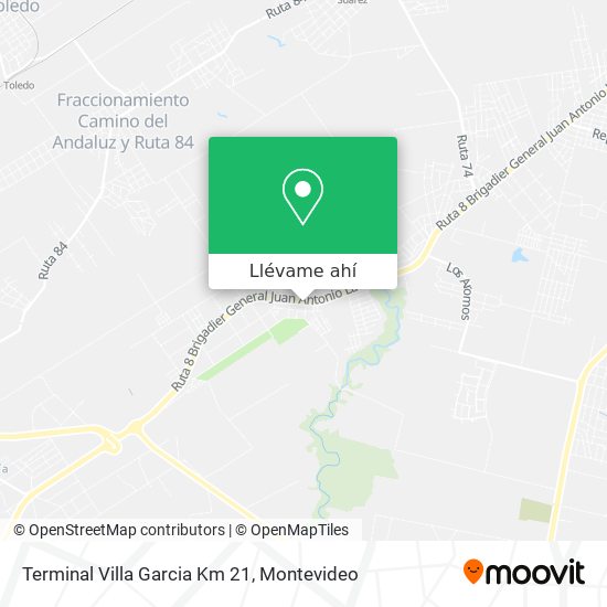 Mapa de Terminal Villa Garcia Km 21