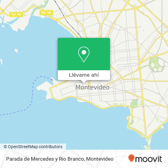 Mapa de Parada de Mercedes y Rio Branco